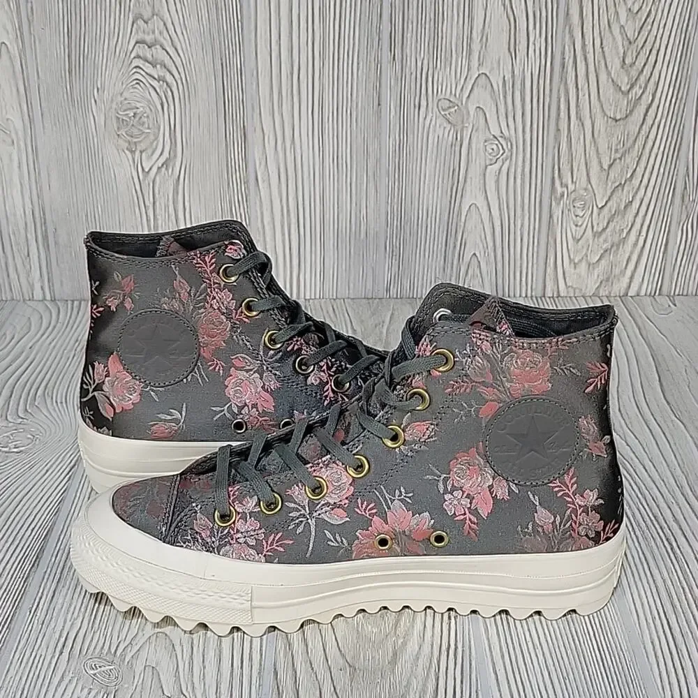 Converse Chuck Taylor All-Star Parkway Floral High Top Lugged Soles Womens 8.5